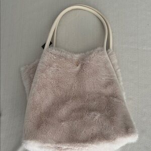 Victoria’s Secret Cream Faux Fur Tote Bag